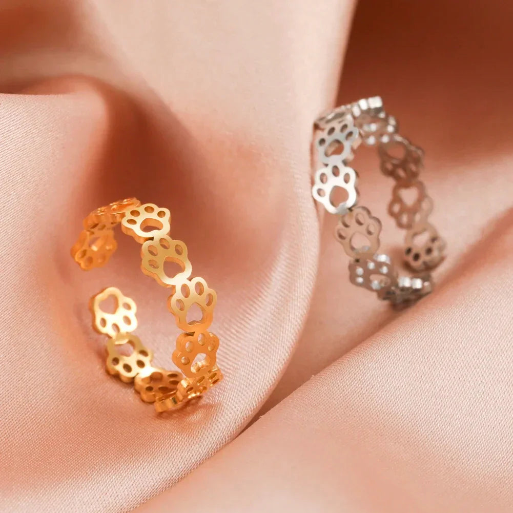 Paw Print Grace Ring