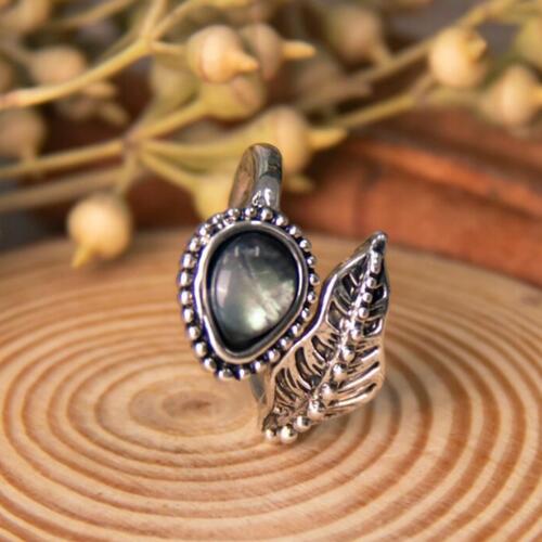 Moonstone Leaf Ring