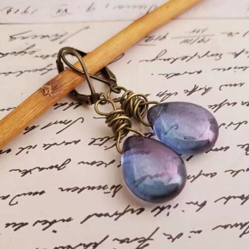 Hand-Wrapped Teardrop Earrings
