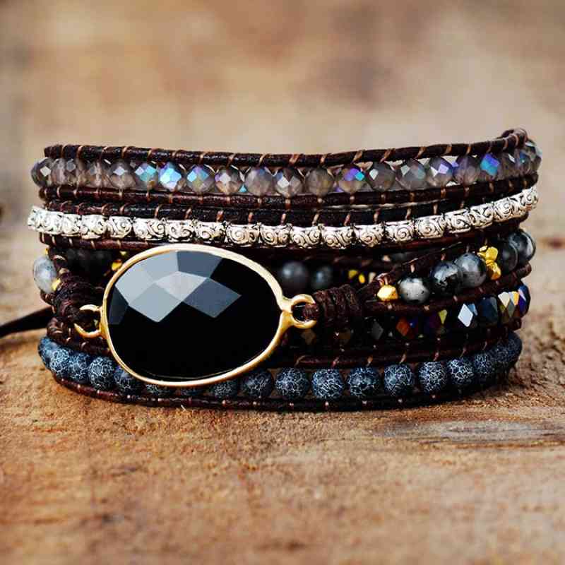 Earth Agate & Natural Stone Bracelet