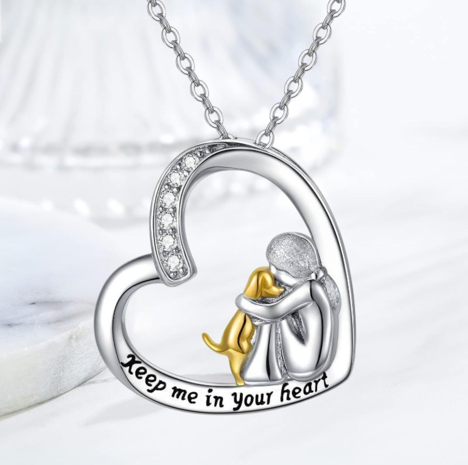 Faithful Heart Paw Necklace