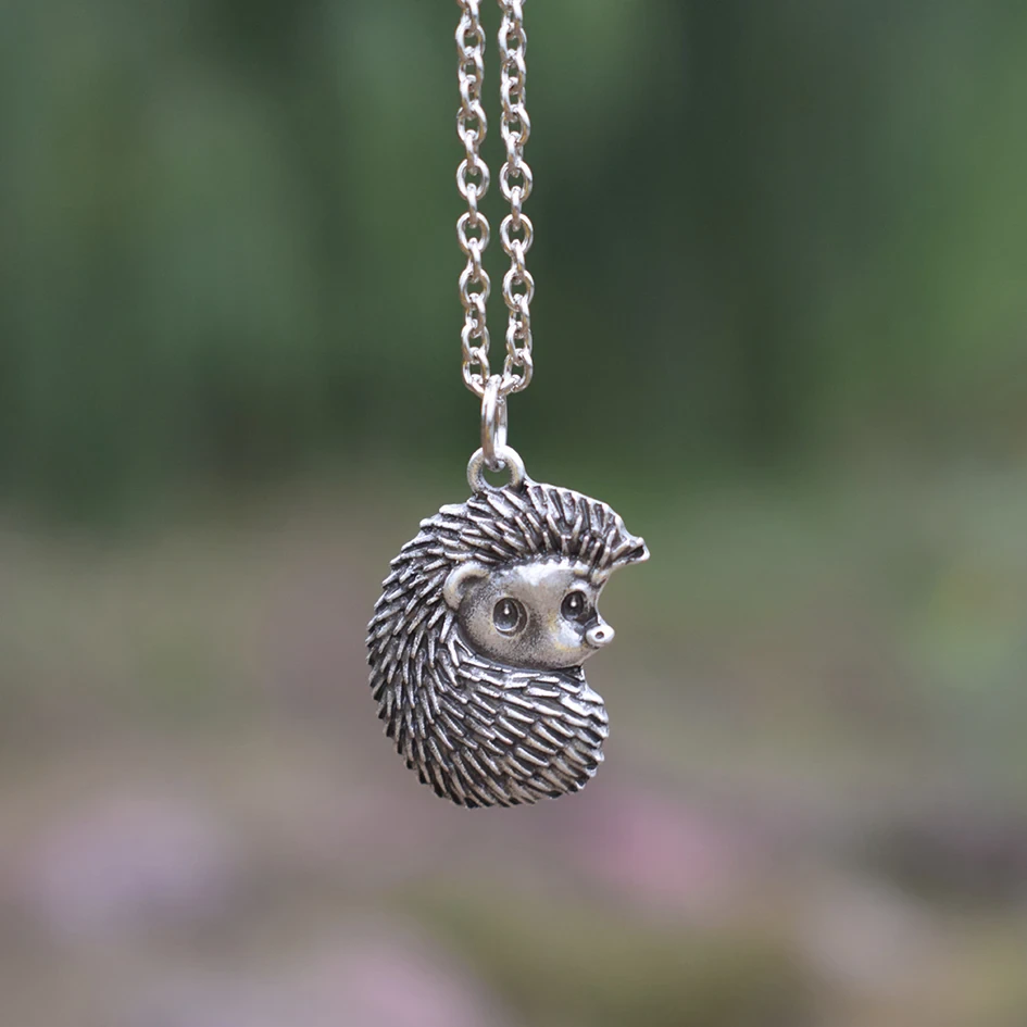 Hedgehog Charm Paw Necklace